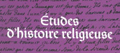 Logo Études d'histoire religieuse